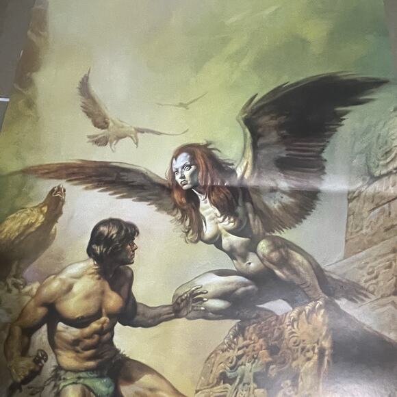 Vintage Boris Vallejo The Maker of the Universe Poster 1979 36.25x23 Netherlands - Picture 4 of 7